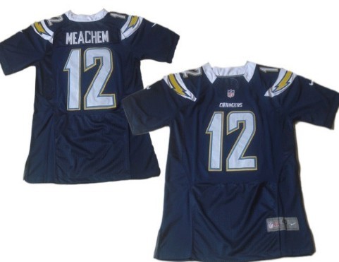 Nike Elite Jersey San Diego Chargers 12 Robert Meachem Navy Blue
